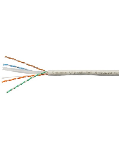 UTP-4P-Cat.6-SOLID-GY-100 (7178c-5). Кабель «витая пара» (LAN) для структурированных систем связи. CABEUS в Курске