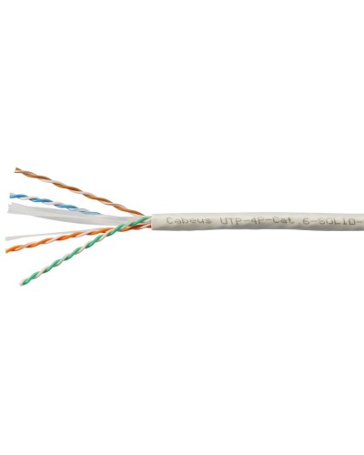 UTP-4P-Cat.6-SOLID-LSZH-GY (11108c). Кабель «витая пара» (LAN) для структурированных систем связи. CABEUS в Курске