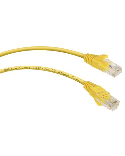 PC-UTP-RJ45-Cat.5e-0.15m-YL (8985c), желтый. Патч-корд медный. CABEUS в Курске