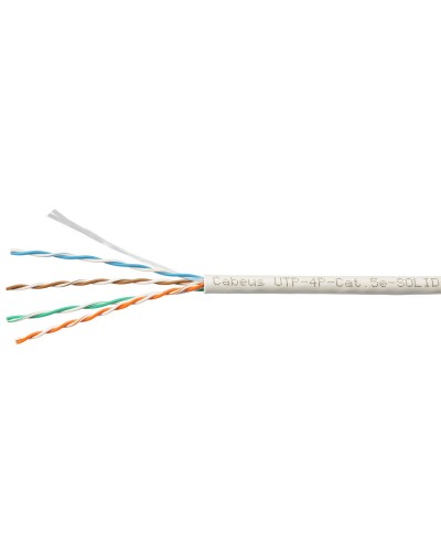 UTP-4P-Cat.5e-SOLID-LSZH-WH-100 (9782c-5). Кабель «витая пара» (LAN) для структурированных систем связи. CABEUS в Курске