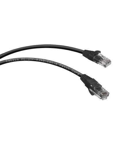 PC-UTP-RJ45-Cat.6-3m-BK (8666c), чёрный. Патч-корд медный. CABEUS в Курске