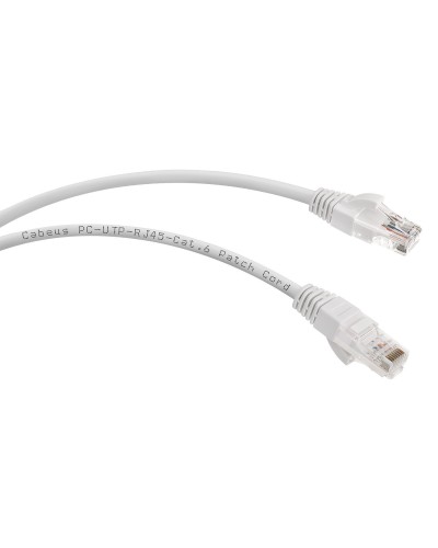 PC-UTP-RJ45-Cat.6-1.5m-WH (8671c), белый. Патч-корд медный. CABEUS в Курске