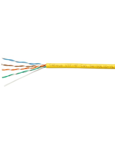 UTP-4P-Cat.5e-SOLID-LSZH-YL-100 (9780c-5). Кабель «витая пара» (LAN) для структурированных систем связи. CABEUS в Курске