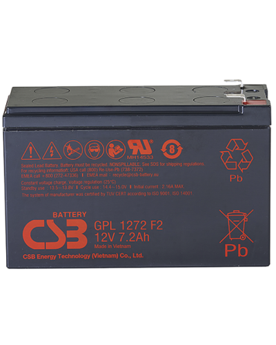 CSB GPL 1272 F2 FR. Аккумулятор герметичный свинцово-кислотный. CSB в Курске