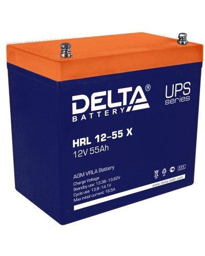Delta HRL 12-55 X. Аккумулятор герметичный свинцово-кислотный. Delta в Курске