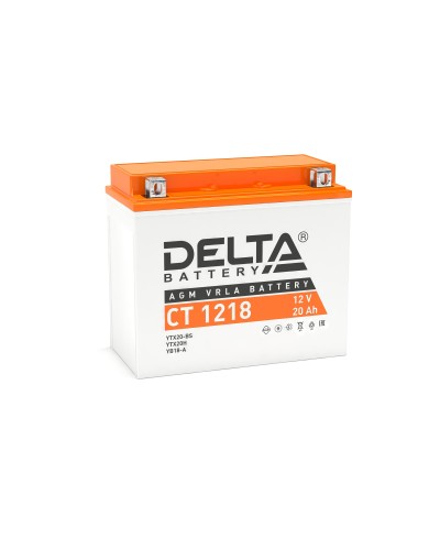 Delta CT 1218. Аккумулятор герметичный свинцово-кислотный стартерный. Delta в Курске