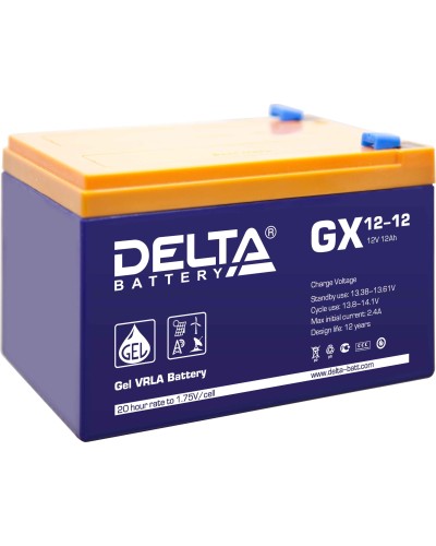 Delta GX 12-12. Аккумулятор герметичный свинцово-кислотный. Delta в Курске