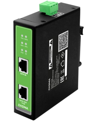 DNP90W48GDXM 10/100/1000BASE-T 90Вт 37-57В(DC). Инжектор PoE. Digma в Курске
