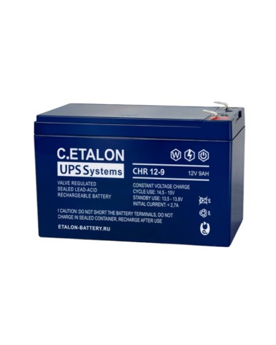 C.ETALON CHR 12-9. Аккумулятор герметичный свинцово-кислотный. ETALON в Курске