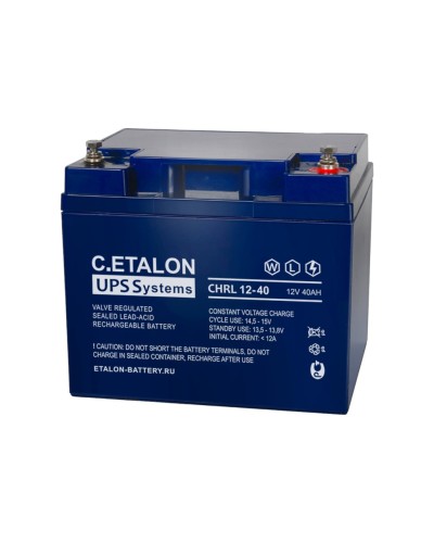 C.ETALON CHRL 12-40. Аккумулятор герметичный свинцово-кислотный. ETALON в Курске