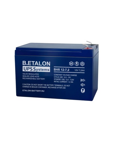 B.ETALON BHR 12-7,2. Аккумулятор герметичный свинцово-кислотный. ETALON в Курске