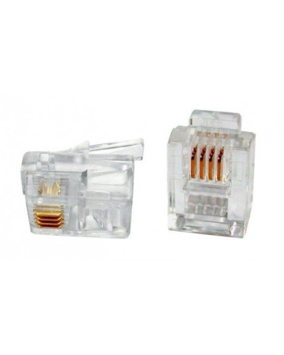 PLUG-6P4C-P-C2-100 (100 шт). Разъем RJ-12. Hyperline в Курске