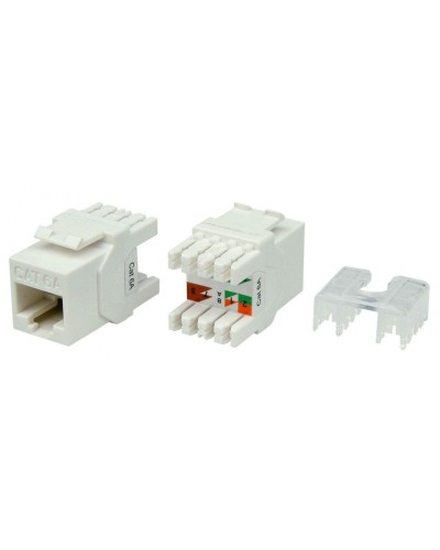 KJ8-8P8C-C6A-180-WH. Вставка Keystone Jack RJ-45. Hyperline в Курске
