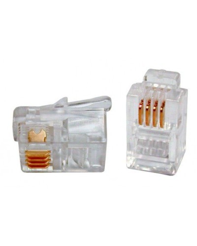 PLUG-4P4C-P-C2-100 (100 шт). Разъем RJ-11. Hyperline в Курске