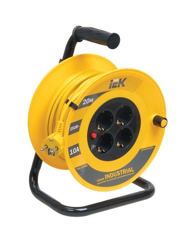 УК20 4 места, 20м (WKP15-16-04-20). Удлинитель на катушке Industrial. IEK в Курске