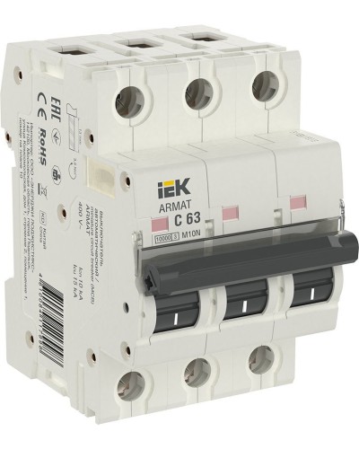 M10N 3P C 63А 10кА ARMAT (AR-M10N-3-C063). Автоматический выключатель. IEK в Курске