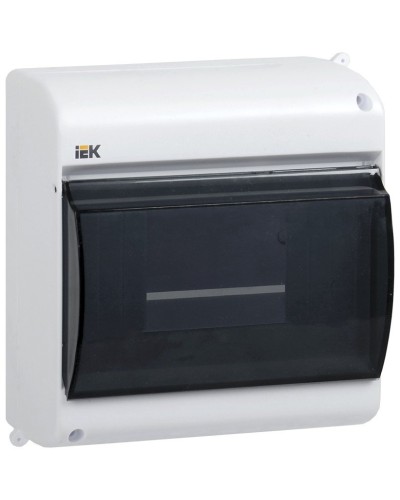 Корпус пластиковый КМПн 2/6 IP30 белый KREPTA 3 (MKP42-N-06-30-09). Щиток модульный с прозрачной дверцей, настенный. IEK в Курске