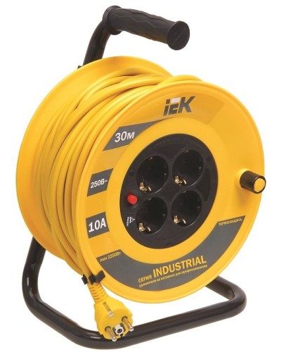 УК50 4 места, 50м (WKP15-16-04-50). Удлинитель на катушке Industrial. IEK в Курске