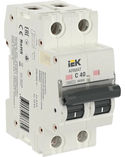 M06N 2P C 40А 6кА ARMAT (AR-M06N-2-C040). Автоматический выключатель. IEK в Курске