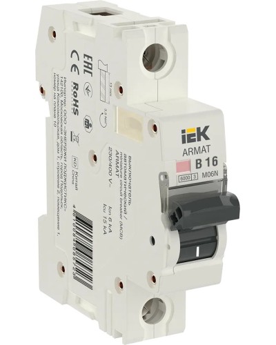 M06N 1P B 16А 6кА ARMAT (AR-M06N-1-B016). Автоматический выключатель. IEK в Курске