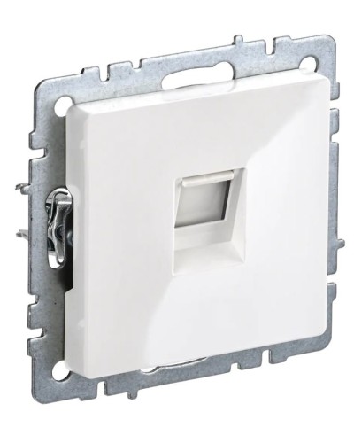 Розетка RJ45 РК10-БрБ кат.5E, белая BRITE (BR-K10-1-K01). Розетка компьютерная. IEK в Курске
