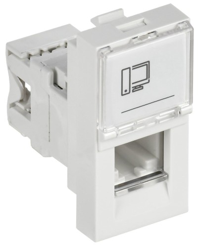 Розетка RJ45 кат.6 PRIMER РКИ-10-00-П-6 белый IEK (PR-KK40D-RI-0-1-C06U-K01). Розетка RJ-45. IEK в Курске