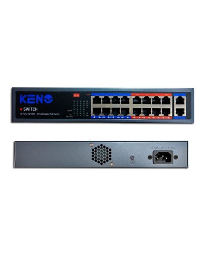 KN-SW1602POE+. Коммутатор с питанием по PoE. KENO в Курске