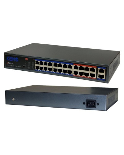 KN-SW2402POE+. Коммутатор с питанием по PoE. KENO в Курске
