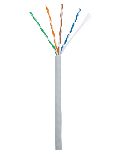 U/UTP 4pair, Cat5e, In, PVC (CCA-UU004-5E-PVC-GY). Кабель «витая пара» (LAN) для структурированных систем связи. NETLAN в Курске