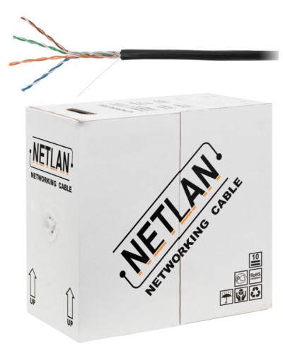 U/UTP 4pair, Cat5e, Out, PE, CCA (CCA-UU004-5E-PE-BK) . Кабель «витая пара» (LAN) для структурированных систем связи. NETLAN в Курске