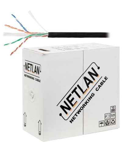 U/UTP 4pair, Cat6, Solid, Out, PE (EC-UU004-6-PE-BK). Кабель «витая пара» (LAN) для структурированных систем связи. NETLAN в Курске