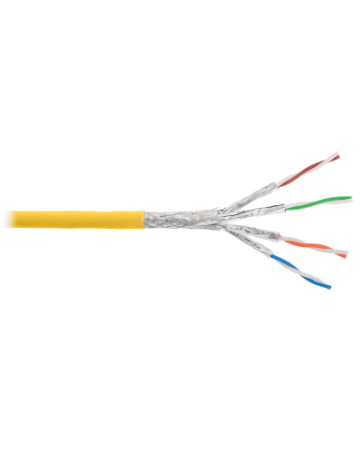 S/FTP, 4pair, Cat7a, Solid, In, LSZH (NKL 4375C-YL). Кабель «витая пара» (LAN) для структурированных систем связи. NIKOLAN в Курске