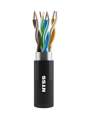 NTSS-OUT-UTP4-5Е-PE-BL кат.5E UTP 4 пары 24AWG PE внешний 305м черный. Кабель «витая пара» (LAN) для структурированных систем связи. NTSS в Курске