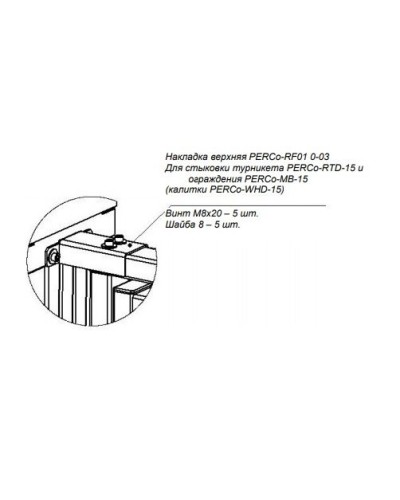 PERCo-RF01 0-03. Накладка верхняя. PERCo в Курске