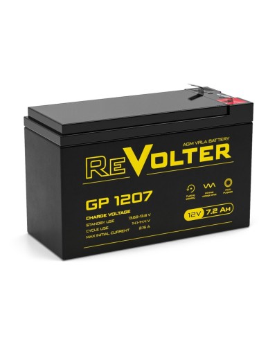 Revolter GP 1207. Аккумулятор автомобильный герметичный свинцово-кислотный. Revolter в Курске