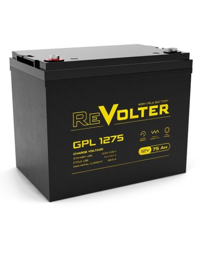 Revolter GPL 1275. Аккумулятор автомобильный герметичный свинцово-кислотный. Revolter в Курске