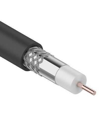 RG-6U, 75 Ом, CCS/Al/Al, 64%, 100 м OUTDOOR. REXANT (01-2202). Кабель коаксиальный радиочастотный. Rexant в Курске