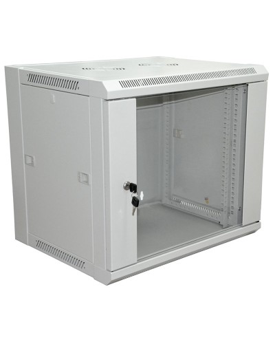 Шкаф телекоммуникационный 19 настенный 12U 600х600х635 мм (ШхГхВ)- передняя дверь стекло, боковые стенки съемные (разобранный) RAL 7035 (04-2222). Шкаф телекоммуникационный 19 настенный 12U. Rexant в Курске