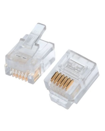 Коннекторы 6P6C (RJ-11) (100шт) (10-0228). Телефонный разъем 6P6C (RJ-11). SUPRLAN в Курске