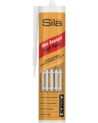 Герметик Sila PRO Max Sealant, High Temp, термостойкий, 280 мл. Герметик силиконовый термостойкий, красный. Sila в Курске