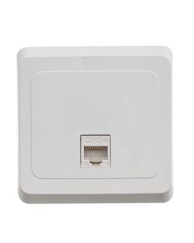 Этюд розетка RJ45, кат. 5Е, 1-местная, в сборе, скрытой установки, белый (KOMC-001B). Розетка компьютерная. Systeme Electric в Курске