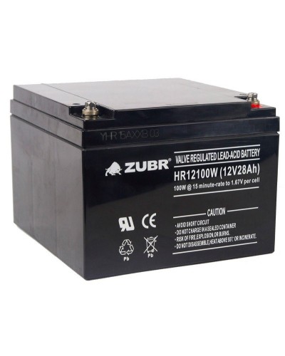 ZUBR HR 12100W (12V, 28Ah). Аккумулятор герметичный свинцово-кислотный. ZUBR в Курске