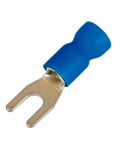 Наконечник вилочный НВИ 1,5-2,5 М6 (D6,4мм) (100 шт) (2B16P-EE-PVC). Наконечник вилочный с изолированным фланцем ПВХ. ДКС в Курске