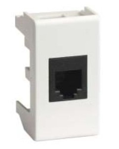 Розетка RJ-45 Viva 1 модуль белая (45048): Розетка компьютерная экранированная с одним разъёмом в Курске