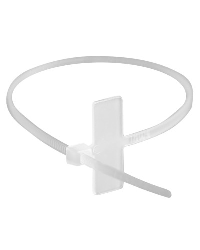 Хомут 2,5x100 белый (100шт) (252100SR-M): Хомут маркировочный, горизонтальная табличка под замком 24,5x7,8 в Курске