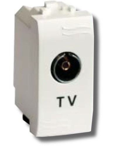 Розетка TV универсальная Brava 1 модуль белая (76721B): Розетка TV в Курске