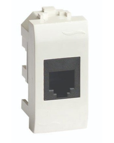 Розетка RJ-45 Brava 1 модуль слоновая кость (75457S): Розетка компьютерная с одним разъёмом в Курске