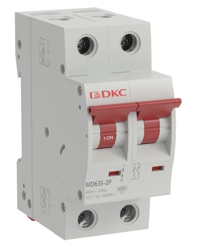 YON max MD63S 2P 50А 4,5кА C (MD63S-2PC50). Автоматический выключатель. ДКС в Курске