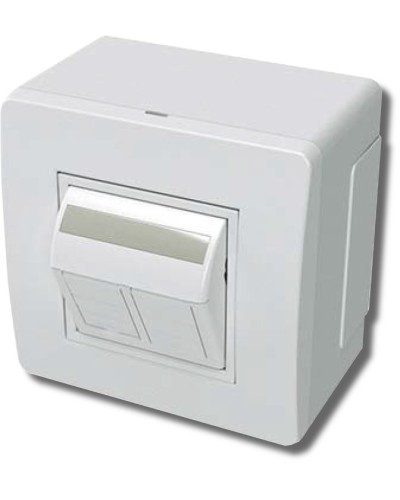 Коробка в сборе с 2 розетками RJ45, кат.5е, белая (10656): Коробка в сборе в Курске