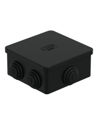 Коробка JBS080 85х85х40, 6 вых, IP44, черная (44006BL-1). Коробка монтажная. Экопласт в Курске